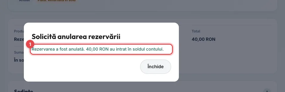 Rezultatul anulării