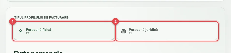 Alegerea tipului de profil
