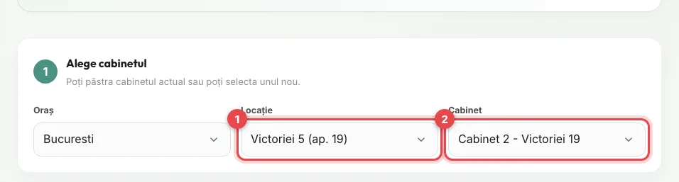 Alegerea cabinetului nou