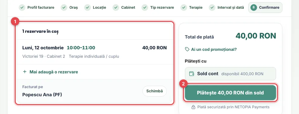 Coșul și plata
